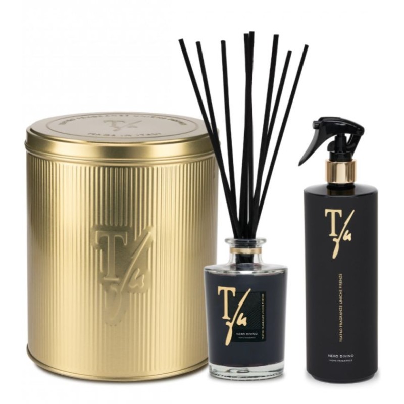 Gold Tin Box Nero Divino 250ml + spray refill 500ml